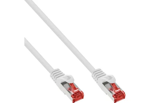 Inline InLine® Patchkabel, S/FTP (PiMf), Cat.6, 250MHz, PVC, Kupfer, weiß, 2m LAN-Kabel