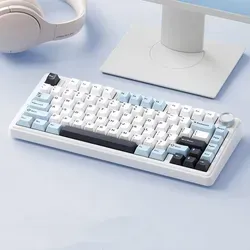 AULA F75 Mechanische Gaming-Tastatur - Notebook Tastaturen mit 80 Tasten, Hot-Swap-fähig und anpassbarer RGB-Beleuchtung für ein individuelles Gaming-Erlebnis und lange Laufzeit dank 4000mAh Akku.