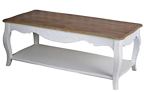 Couch"Tisch „Villa Basile“ – Shabby-Vintage Landhausstil, massives Holz, 120x60 cm HMA07 Palazzo Exklusiv