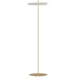 UMAGE Asteria Stehleuchte Pearl White - Elegantes Design - Stehleuchte in Pearl White, mit integriertem LED-Panel und Dimmer. Schlichtes, modernes Design aus Messing, ideal für stimmungsvolles Licht im Wohnzimmer oder Schlafzimmer.