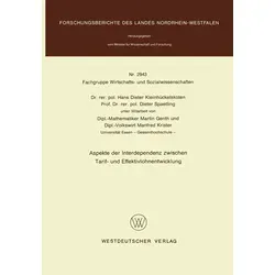 Aspekte der Interdependenz zwischen Tarif- und Effektivlohnentwicklung von Hans-Dieter Kleinhückelskoten / VS Verlag für Sozialwissenschaften / Tasche