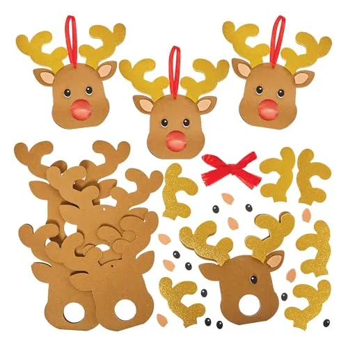 Baker Ross FN343 Rentier Schokoladenhalter Dekorationen - 8er-Pack, Weihnachtsbasteleien, Weihnachtsdekoration für Kinder