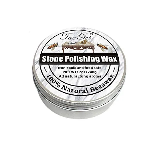 TooGet Stone Seasoning Bienenwachsmöbelpolitur & Restaurierungspflege Bienenwachs, Anzug für Marmormöbel, Keramikfliesen, Steinboden, Steinmauern, Steinpolierschutz - 200g