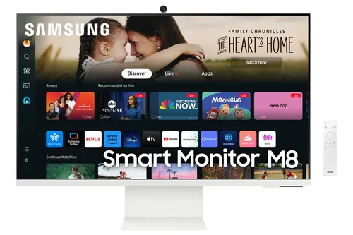 Samsung LS32DM801UUXEN - 32 Zoll 4K Smart-Monitor mit KI-Upscaling, HDR10 und Blaulichtfilter für ein optimales Seherlebnis und entspannte Augen