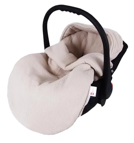 BabyLux Fußsack 90cm für Kinderwagen, Buggy & Babyschale - Vielseitiger Fußsack für Frühling, Sommer & Herbst: Warm, weich und ideal für kühle Tage. Mit 5-Punkt-Sicherheitsgurt und zwei Reißverschlüssen für individuelle Nutzung.