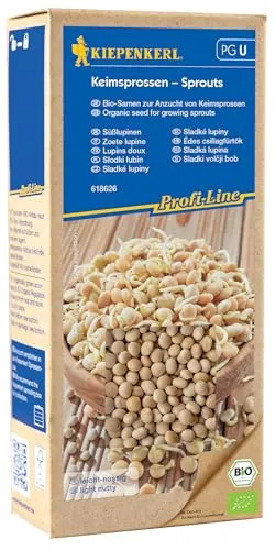 Kiepenkerl Profi-Line BIO Keimsprossen-Saat Süßlupine 1076950 - Keimsprossen mit einer ganzjährigen Aussaat und Erntezeit - Saatgut, Lupinensamen