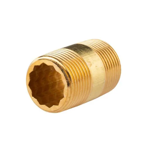 Messing Gewinde-Fitting Distanz Doppelnippel 3/4"-3/4" L= 40 mm, schwere Ausführ