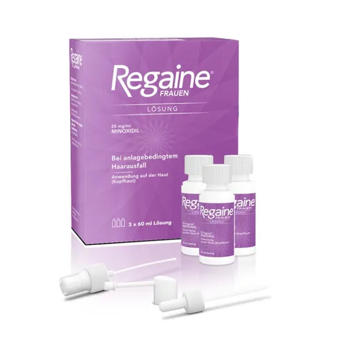 Regaine Frauen Lösung mit Minoxidil 180 ml - rezeptfreie Haarwuchs Behandlung, fördert das Haarwachstum und stärkt dünner werdendes Haar