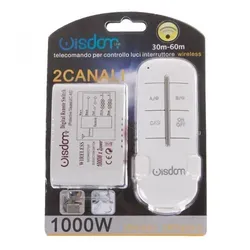 Trade Shop Traesio - Trade Shop - Centralins 2 Canals + Telecomando Wireless Wisdom Für Light Control Led 1000wx2 -