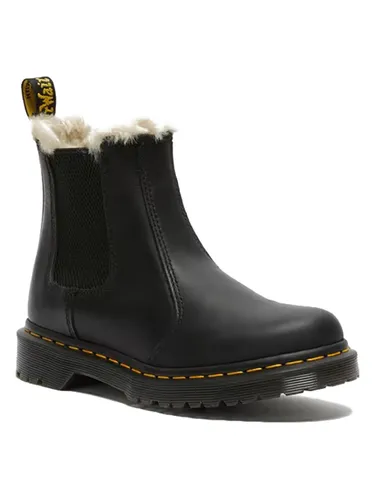 Dr. Martens Damen 2976 Leonore Chelsea Boots, Schwarz, 37 EU - Wanderschuhe aus glattem Leder, ideal für stilvolle Winterabenteuer und optimalen Tragekomfort.