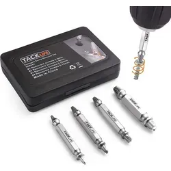 Tacklife Beschädigte Schraube Extraktor Set, 4 Stk. Schraube Entferner mit Fall - SEB04A
