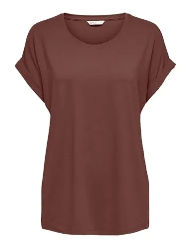 ONLY Damen Onlmoster S/S O-Neck Top Noos JRS T-Shirt, Henna, L