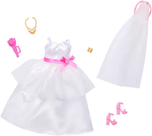 Barbie Puppenkleidung Barbie Fashions, Barbie-Mode, Set mit Braut-Outfit, für Barbie-Puppe am Hochzeitstag