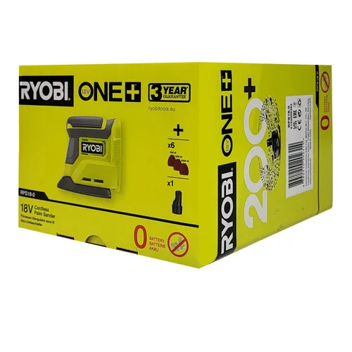 RYOBI 18 V ONE+ Akku-Delta-Vibrationsschleifer RPS18-0 - Schleifmaschinen für präzises Arbeiten mit 1,8 mm Schwingdurchmesser und praktischer Staubabsaugung für sauberes Arbeiten.