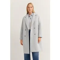 Bugatti Damen Mantel mit Reverskragen - Eleganter, zweireihiger Damenmantel von bugatti aus 100% Modal. Leicht und bequem im 'Regular Fit', ideal für jeden Anlass. Praktische Innentasche und Leistentaschen bieten zusätzlichen Komfort.