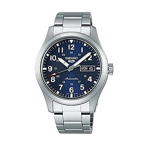 Seiko 5 Sports Day & Date Automatic - Blau SRPG29K1 - Herrenuhren mit sportlichem Stil und Automatikwerk, wasserdicht und ideal für aktive Lebensstile, perfekt für Alltag und Sport.