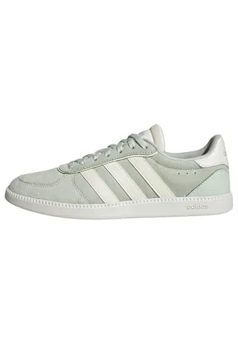 adidas Damen Breaknet Sleek Schuhe, Linen Green/Off White, 41 1/3 EU - Stylische Sneaker mit regulärer Passform, Obermaterial aus Leder und Synthetik. Ideal für den Alltag und sportliche Aktivitäten, bieten sie optimalen Komfort und Atmungsaktivität.