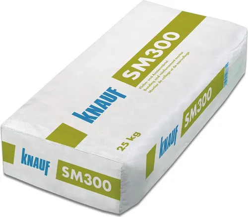 KNAUF SM300 Klebe- und Armiermörtel 25kg - 42 Sack/Palette - Mineralischer Klebe- und Armiermörtel mit hoher Klebekraft für die Fassade und Sockel. Ideal für Knauf WARM-WAND Systeme, auch als Renoviermörtel geeignet. Hohe Druckfestigkeit und wasserabweisend.