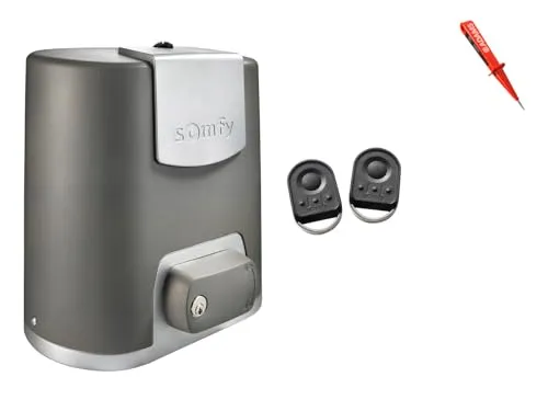 Somfy Elixo 500 3S RTS Schiebetorantrieb mit 4 m Zahnschiene - Antriebe für private Anwendungen, leistungsstarker Schiebetorantrieb aus Frankreich für einfache und komfortable Torsteuerung.