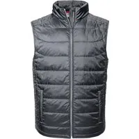 Russell Herren Weste "Nano" RW7545 (S) - Eisen - Leichte, atmungsaktive Weste mit Aquapel-Technologie für optimalen Tragekomfort. Aus 100% Polyester gefertigt, ideal für aktive Tage. Mit praktischem Reißverschluss und mehreren Taschen.