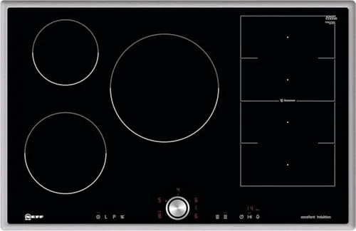Neff Induktionskochfeld 80cm mit TwistPad® Flexinduktion T58BT21N0K - Hochwertiges Kochfeld mit 5 Induktionsplatten, Flex Induction und innovativer TwistPad Bedienung für präzises Kochen. Ideal für moderne Küchen.