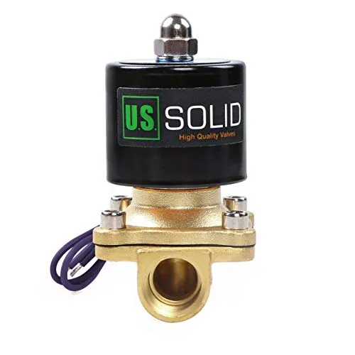 U.S. Solid 1/2" G 12 V DC Messing Magnetventil Direktgesteuert für Wasser Luft Gas Öl NC Brass Solenoid Valve