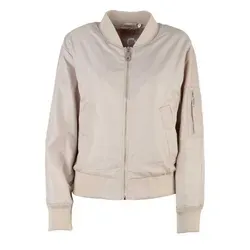 Covered Damen Bomberjacke Bonnie L60374CO XL Beige - Funktionsjacke mit lässiger Passform, wasserabweisend durch BIONIC-FINISH ECO und hautschmeichelnden Rippbündchen für optimalen Tragekomfort.
