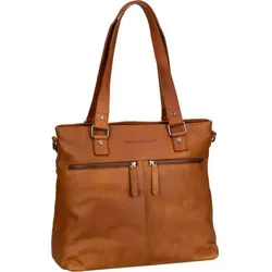 The Chesterfield Brand Rome Shopper 14" - Cognac - Damen-Shopper mit praktischem Laptopfach, ideal für den Alltag und stilvoll unterwegs. Maße: 37 x 34 x 14 cm, vereint Design und Funktionalität.