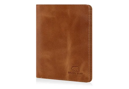 Brown Bear Geldbörse Classic 8015 – Cognac Vintage mit RFID-Schutz - Hochwertige Geldbörse aus echtem Rindsleder mit 9 Kartenfächern, ideal für Ordnung und Stil. Kompakt und langlebig, perfekt für Alltag und Reisen.