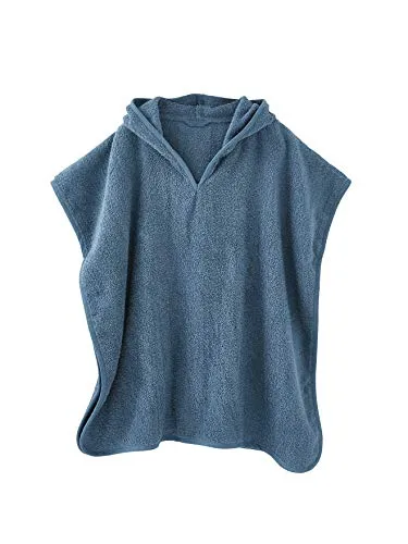 Vertbaudet Bade-Poncho, Dino-Kostüm petrol 86/92 - Bademantel für Baby-Jungen, kuscheliger Bade-Poncho in Dino-Design für Spaß und Wärme nach dem Schwimmen.