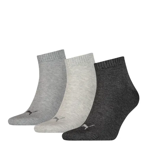 PUMA Unisex Quarter-Socken 3 Paar Gr. 35/38 | Socken | Strümpfe