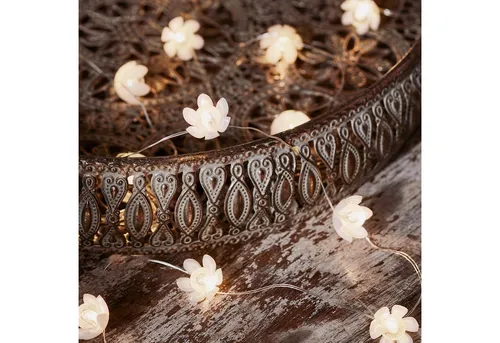 Lights4fun LED-Lichterkette 20er Micro Lichterkette Lotusblüten