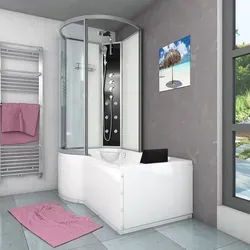 Kombination Badewanne Dusche K50-R02-EC Duschtempel 100x170 cm