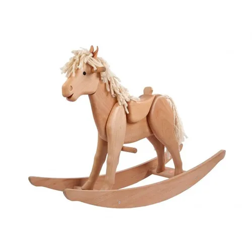 Helga Kreft Schaukelpferd Holz Jolly – Der Designklassiker - Schaukelpferd aus Buche für Kinder ab 12 Monaten, belastbar bis 100 kg. Handarbeit Made in Germany – ideal als erster Spielkamerad und fördert den Umgang mit Tieren.