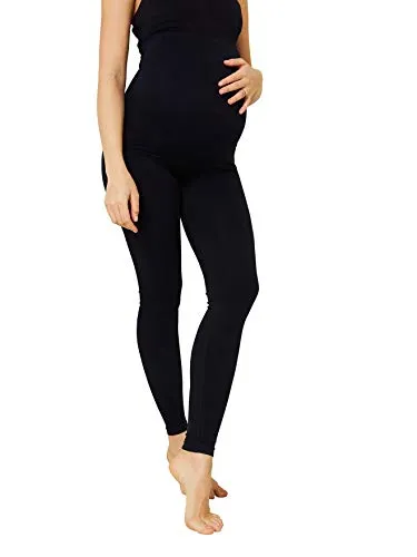 Vertbaudet Nahtlose Leggings für die Schwangerschaft schwarz 36/38 - Komfortable, nahtlose Leggings für Schwangere. Das dehnbare Material passt sich perfekt an und sorgt für optimalen Halt. Breiter Bund bietet Unterstützung und Komfort während der gesamten Schwangerschaft.