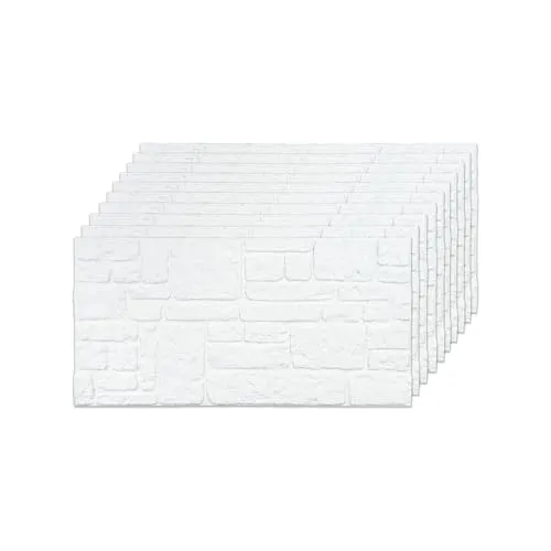 IZODEKOR Styropor Wandverkleidung Natursteinoptik Weiß 50x100x2 cm | Überstreichbare Wandpaneele für kreative DIY-Projekte - Vielseitige Wandpaneele für Innen- und Außenbereiche: Ideal für kreative DIY-Projekte, einfach zu montieren und überstreichbar. Die wasserfeste Oberfläche sorgt für Langlebigkeit und Pflegeleichtigkeit.