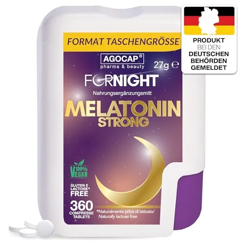 Melatonin, melatonin hochdosiert - 0,5mg. 365 melatonin pro Tag - optimal hochdosiert. Einschlafhilfe, schlafen, melatonin. Ohne unerwünschte zusatzstoff - deutschland registriert - Agocap