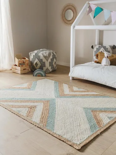 Lytte Kinderteppich Mintgrün 80x120 cm - Teppiche für Kinderzimmer, gemütlich und fantasievoll mit niedlichen Mustern, perfekt als weiche Spielunterlage für unbeschwerte Spielstunden.