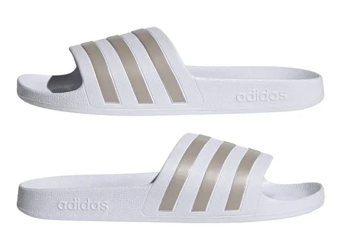 adidas Adilette Aqua Badeschuhe mit Cloudfoam, Größe 40,5 - Stylischer Badeschuh für Männer, ideal für Pool und Dusche. Mit weichem Cloudfoam Fußbett und vorgeformtem EVA-Riemen für hohen Tragekomfort und schnelles Trocknen.
