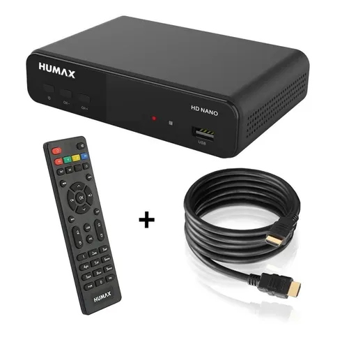 HUMAX HD Nano - Digitaler HD Satelliten Receiver mit vorinstallierter Senderliste, gestochen scharfes HDTV Bild und beeindruckender Dolby Digital Sound