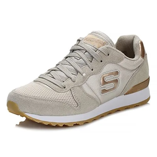 Skechers Damen Side Street Awesome Sauce Sneaker, Grau TPE, 36 EU - Damen-Sneaker mit gepolstertem Kragen und luftgekühlter Memory-Schaum Einlegesohle für höchsten Komfort bei jedem Schritt.
