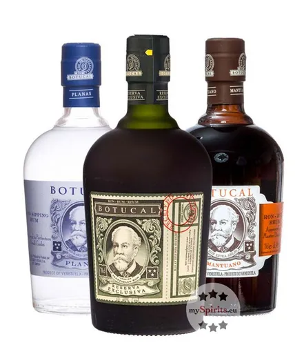 Botucal 3er Set: Reserva Exclusiva, Mantuano, Planas - Rum 3er Set mit Reserva Exclusiva, Mantuano & Planas - Entdecken Sie die Vielfalt und Qualität dieser Premium-Rums in 0,7 Liter-Flaschen. Ideal für Genießer!