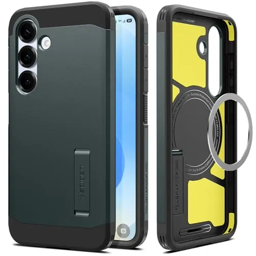 Spigen Tough Armor (AI) MagFit Hülle für Samsung Galaxy S25 Plus - Standard Handyhüllen, kompatibel mit MagSafe und bietet umfassenden Schutz durch AI-gestützte Stoßabsorption, ideal für den täglichen Einsatz.