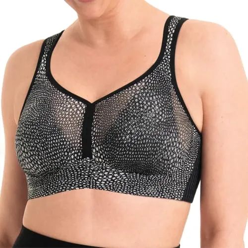 Anita Air Control Gris/argent 85D - Der Anita Air Control Sport-BH überzeugt durch hervorragende Atmungsaktivität und optimalen Halt. Ideal für aktive Frauen, dank seitlicher Verstärkungen und atmungsaktivem Mesh-Material für besten Tragekomfort.