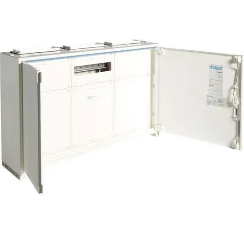 Hager Wandlerschrank FP33W2N – 1-stöckiges Sammelschienengehäuse - Hager Wandlerschrank FP33W2N, 1-stöckig, bis 250A, mit 5-poliger Sammelschiene. Ideal für eine sichere und platzsparende Montage im Elektrobedarf.