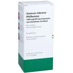 Gaviscon Advance Pfefferminz Suspension 12X10 ml