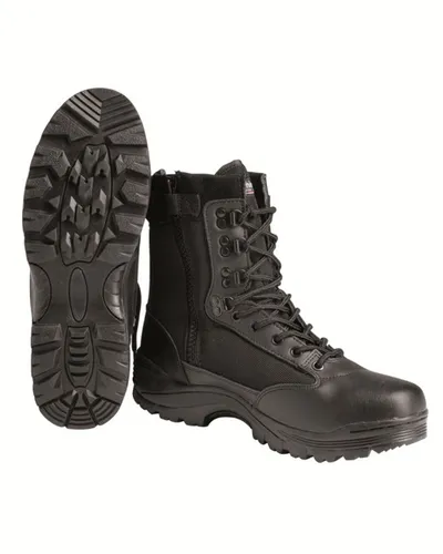 Tactical Boots Zipper schwarz - Springerstiefel für höchste Ansprüche - Stiefel & Schuhe, robust und bequem, ideal für Outdoor-Aktivitäten und den Einsatz im Gelände.