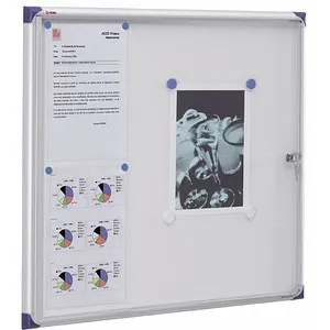 nobo Schaukasten Pacific silber 6x DIN A4 - Diverse N – Robuster Schaukasten für 6x DIN A4 Dokumente, ideal für die Präsentation wichtiger Informationen in Büros, inklusive Wandbefestigungsmaterial.