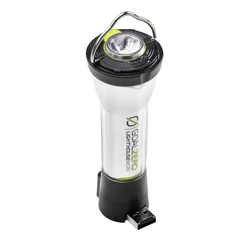 Goal Zero Lighthouse 150 Micro Charge - Multifunktionale Campinglampe - Campinglampen, Laterne, Taschenlampe und Powerbank in einem kompakten Format, ideal für Outdoor-Abenteuer.