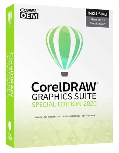 Corel Grafiksoftware DRAW Graphics Suite 2020 Special Edition - Vollversion für Windows zur kreativen Gestaltung von Einladungen, Social Media Bildern und mehr. Enthält zahlreiche Designwerkzeuge und Lernmaterialien für einen mühelosen Einstieg.
